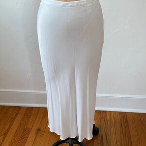 NWT Zara Elegant White Satin Bias Cut Skirt  Size M